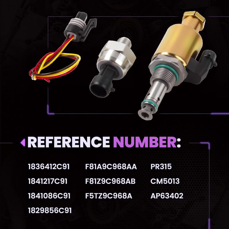 Pnkauto 7.3 IPR Valve Injector Pressure Regulator and ICP Control Sensor Kit Compatible with 1999-2003 F250 F350 F450 F550 Super Duty, 1995-2003 E350, for V8 Diesel Turbocharged, Replace F81Z9C968AA - Image 3